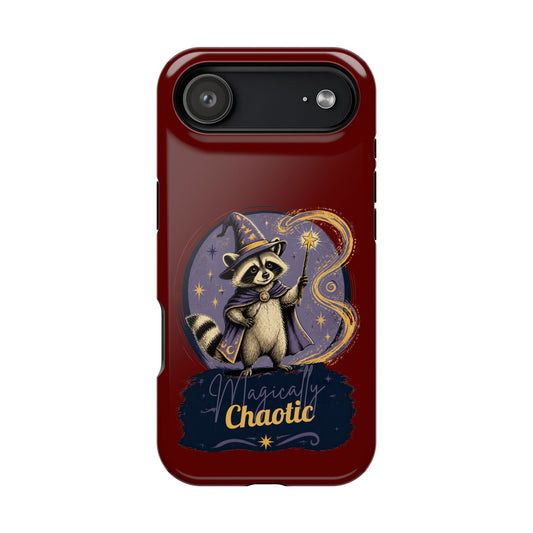 Magnetic Phone Case – Magical Chaotic Raccoon Design