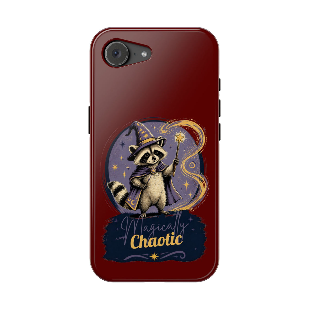Magnetic Phone Case – Magical Chaotic Raccoon Design