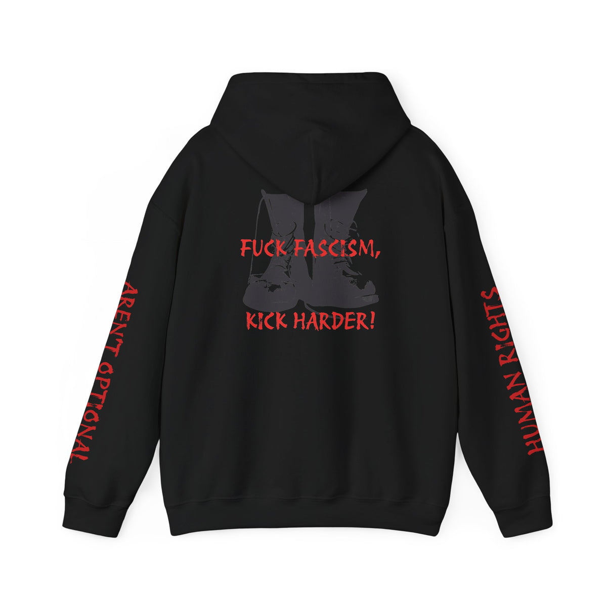 Fuck Fascism, Kick Harder Hoodie