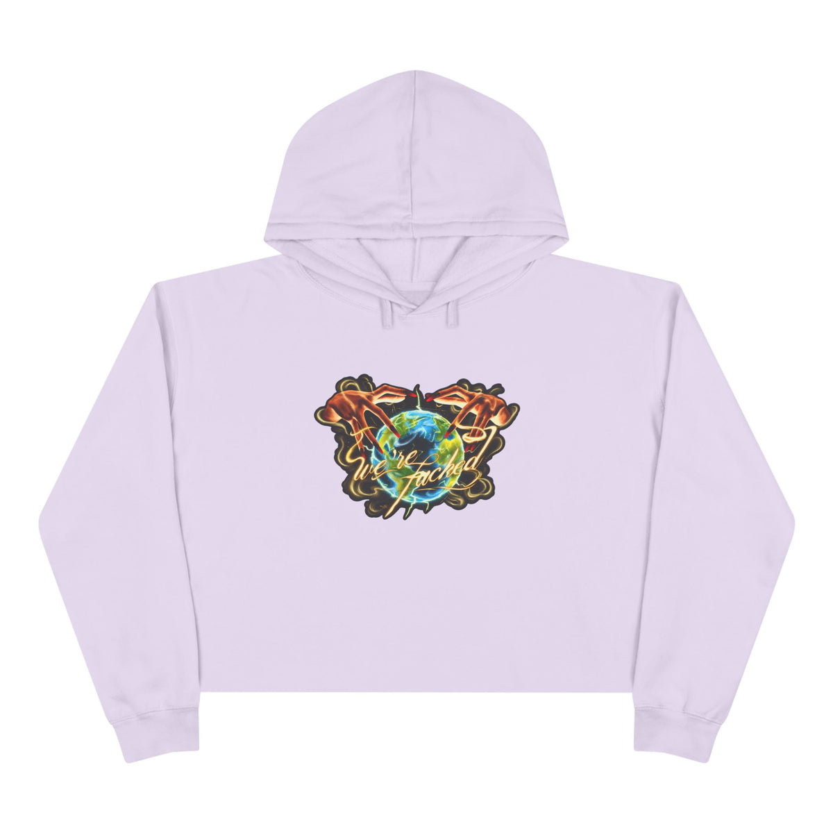 We're Fucked Crop Hoodie