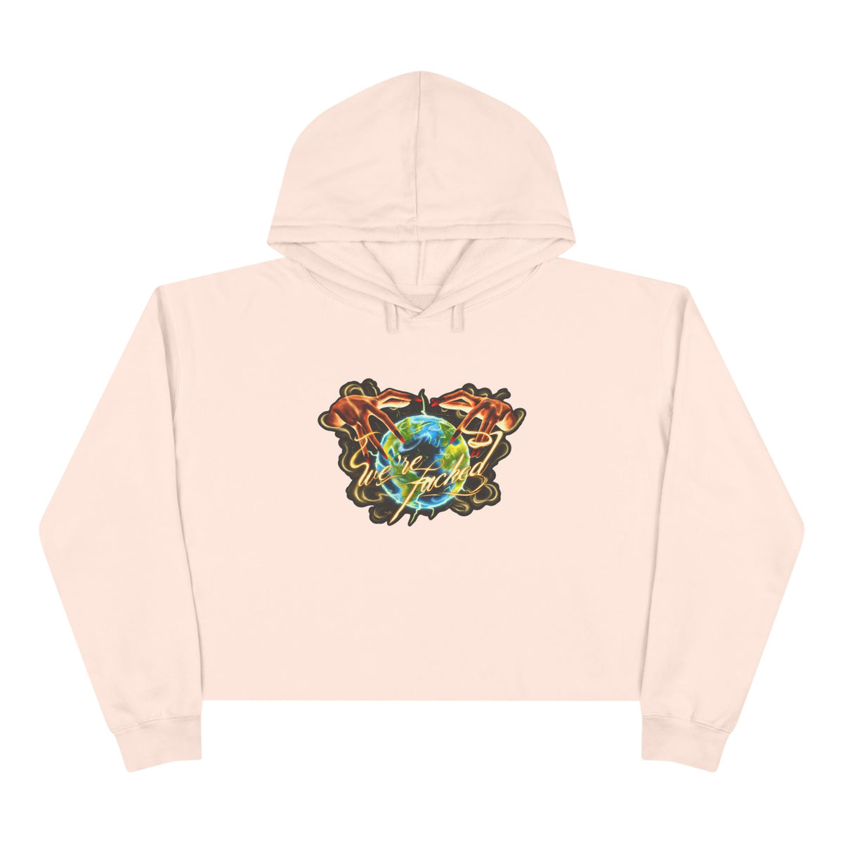 We're Fucked Crop Hoodie