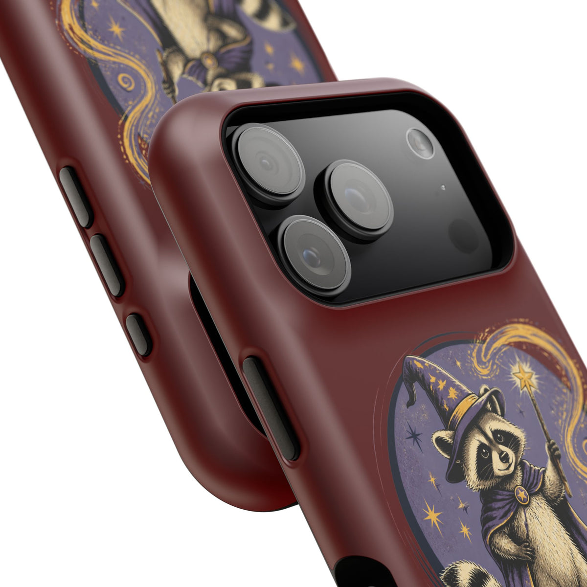 Magnetic Phone Case – Magical Chaotic Raccoon Design