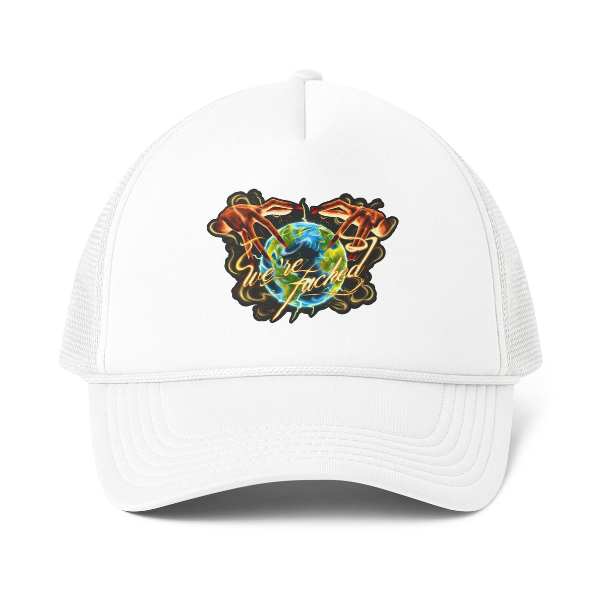 We're Fucked Mesh Back Trucker Cap