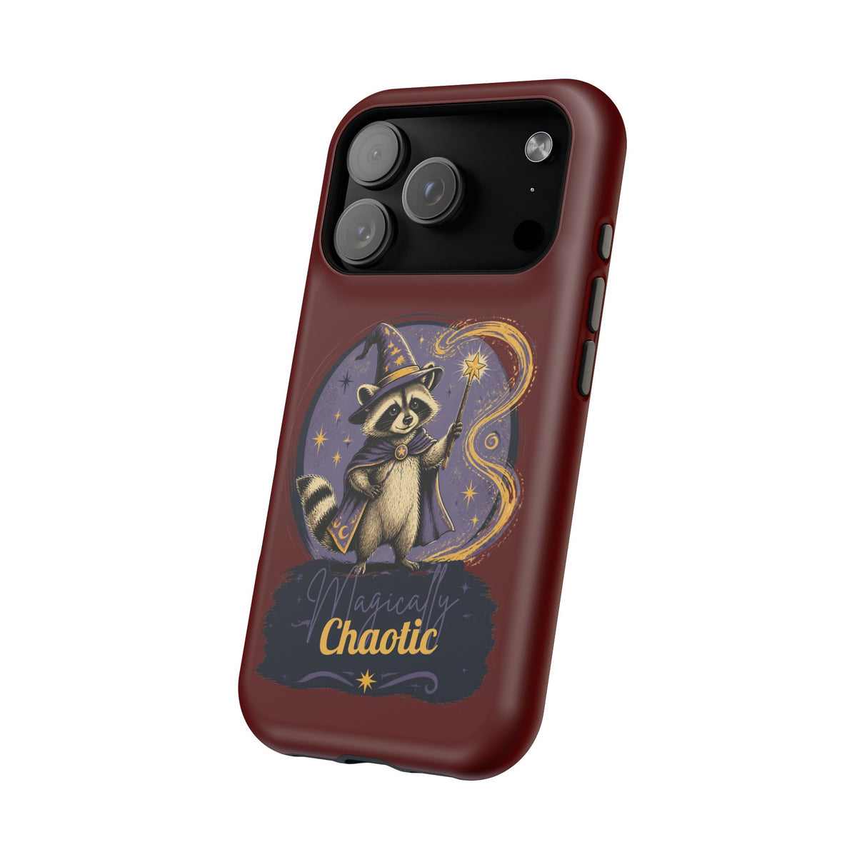 Magnetic Phone Case – Magical Chaotic Raccoon Design