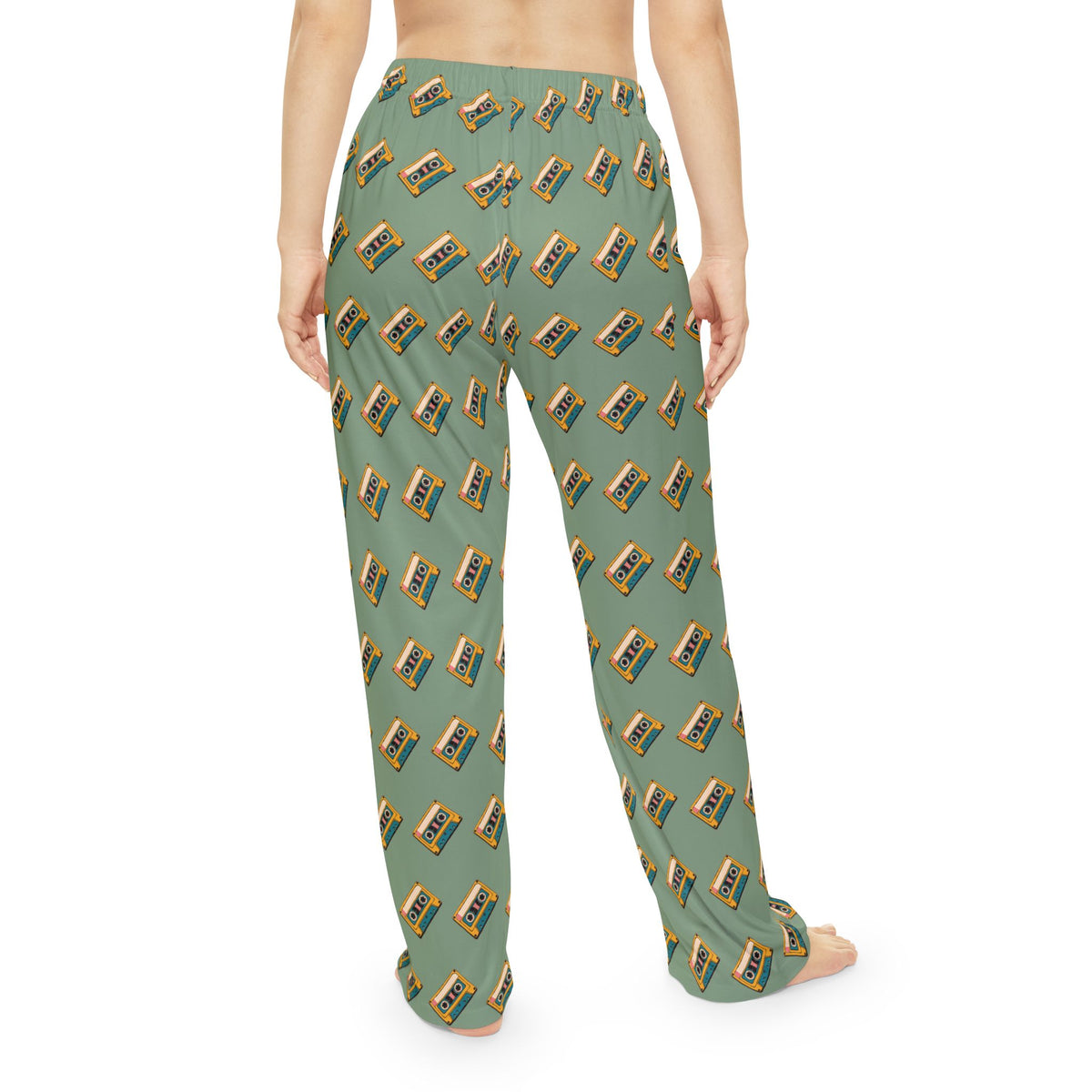 Colorful Cassette Tape Print Women's Pajama Pants