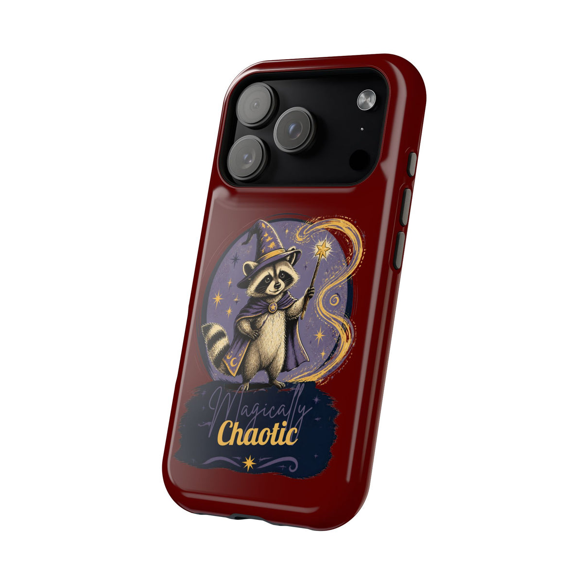 Magnetic Phone Case – Magical Chaotic Raccoon Design