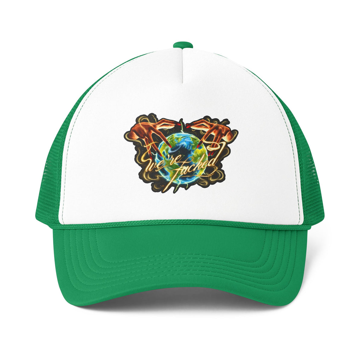 We're Fucked Mesh Back Trucker Cap