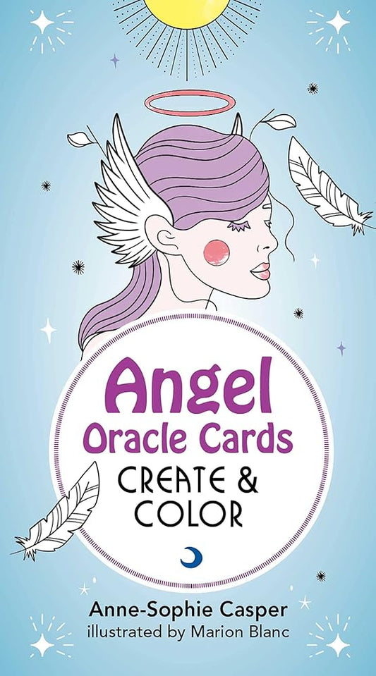 Color Your Own Angel Oracle Cards and Guidebook for Guidance and Self-Reflection