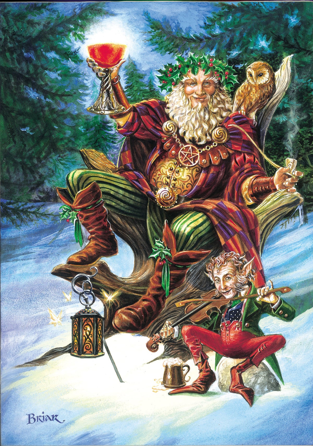 Festive Druid Card