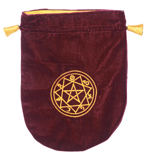 Burgundy Velvet Sigilum Circle Tarot Bag